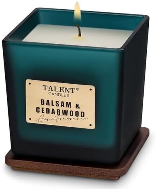 Scented soy candles balsam cedarwood