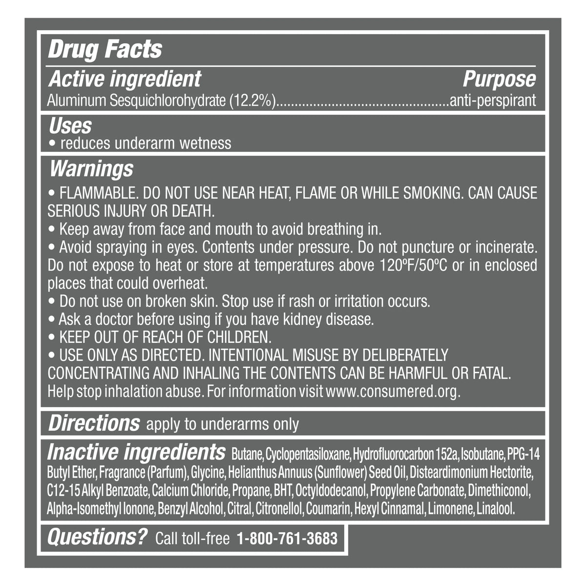 Stain Defense Long Lasting Men'S Antiperspirant Deodorant Dry Spray, Clean, 3.8 Oz