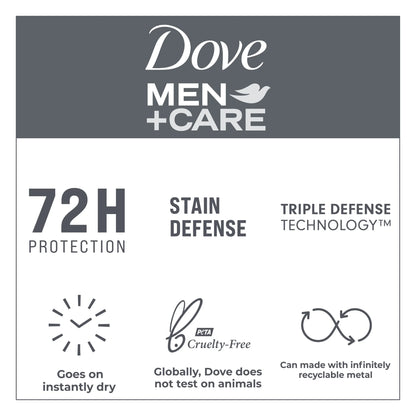 Stain Defense Long Lasting Men'S Antiperspirant Deodorant Dry Spray, Clean, 3.8 Oz