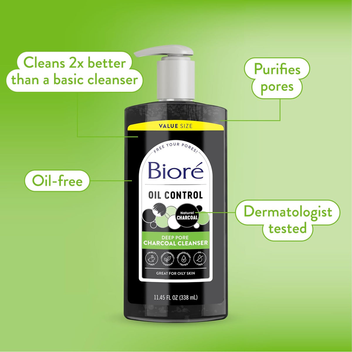 Biore Deep Pore Charcoal Face Wash Daily Facial Cleanser