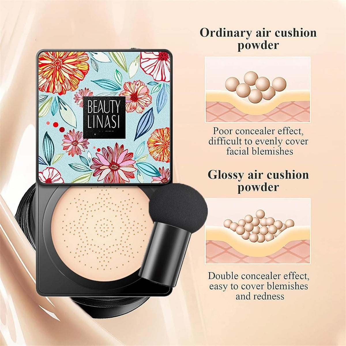 Beauty Linasi,Beauty Linasi Veze Clear Cover Beauty Cream (Natural, 1PCS)